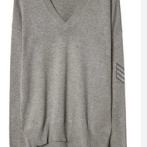 Zadig and Voltaire Happy Army Studded Elbow V Neck Sweater L - Picture 3 of 8